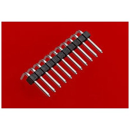 Molex Board Connector, 17 Contact(S), 1 Row(S), Male, Right Angle, 0.1 Inch Pitch, Solder Terminal,  22288170